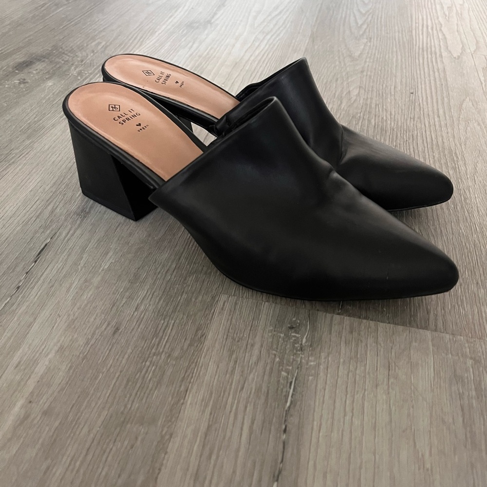 Call It Spring Black Mules